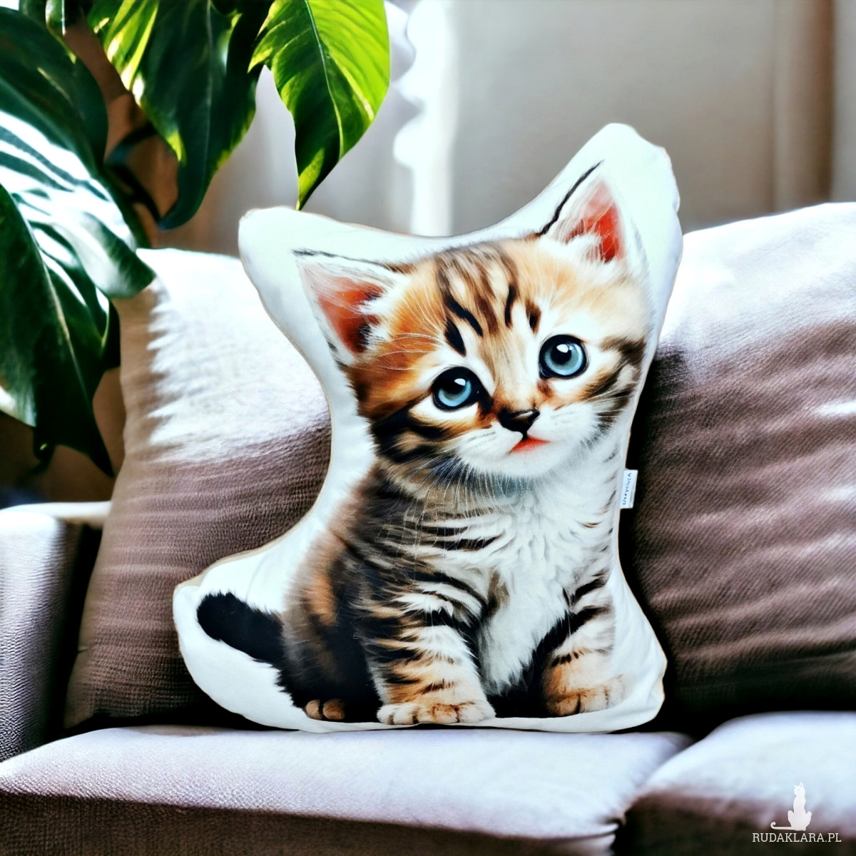 Poduszka kotek poduszka z kotkiem rudy kotek przytulanka kot maskotka kotek